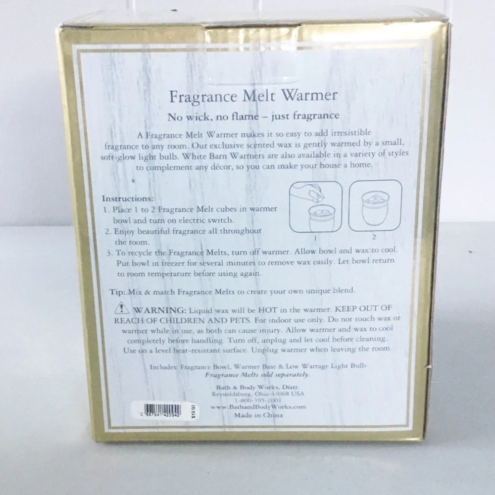 Bath and Body Works Blue Wax Melt Warmer NEW With Wax Melts